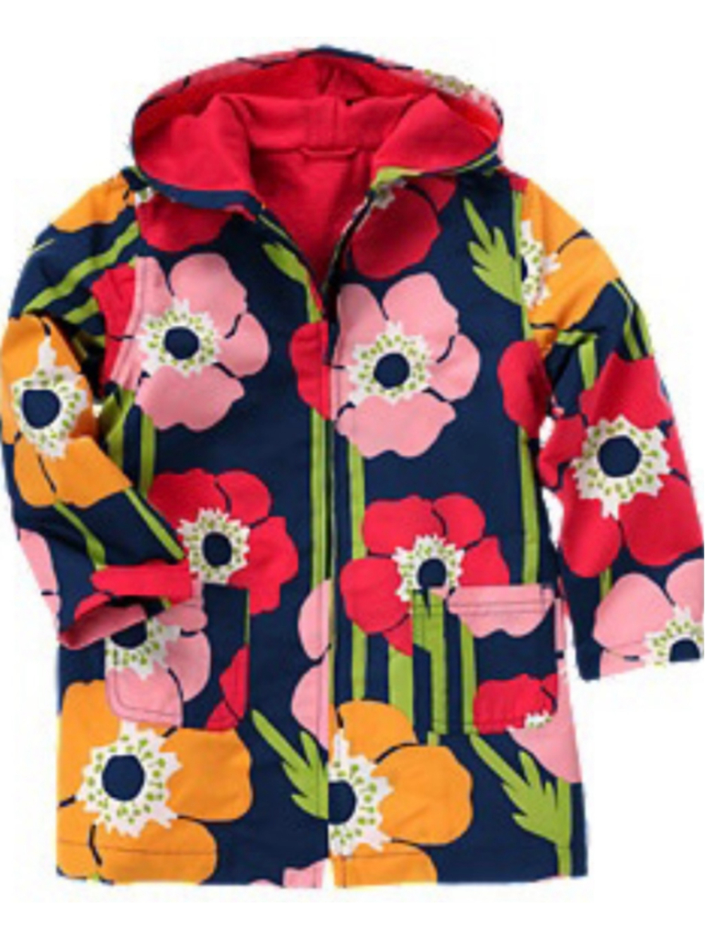 Gymboree Poppy Multi Color Rain jacket-Size 10/12 - Picture 8 of 12